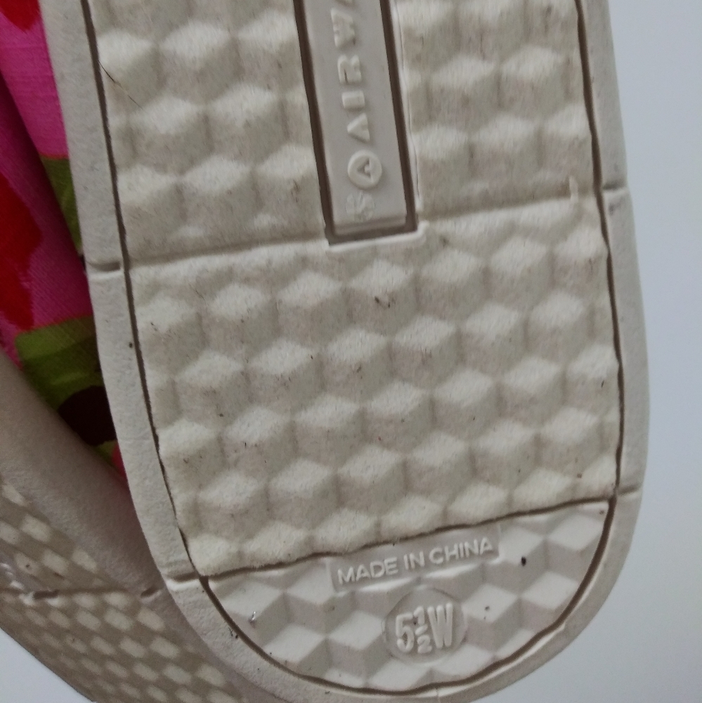 Air Walk Vintage Size 5.5 Flat Canvas Shoes Floral Pink - Picture 5 of 6